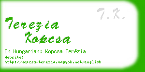 terezia kopcsa business card